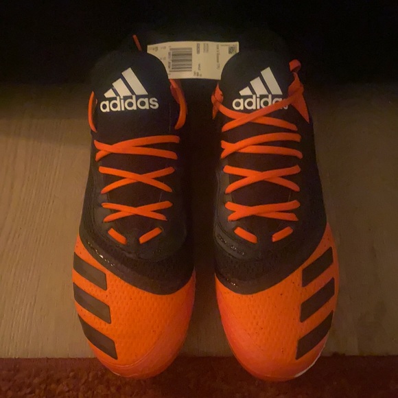 Adidas Men’s Icon V Bounce Orange/Black brand new Cleats US 10.5  D - Picture 6 of 8